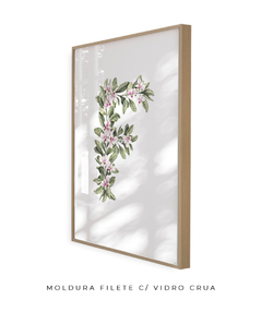 QUADRO DECORATIVO LETRA BOTÂNICA F - Flowersjuls - Quadros botânicos decorativos | Aquarelas autorais