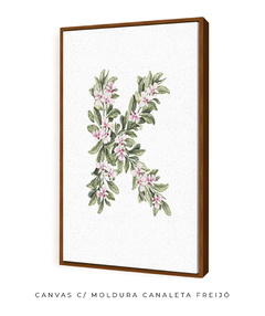 QUADRO DECORATIVO LETRA BOTÂNICA K