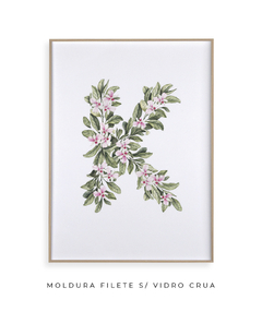 QUADRO DECORATIVO LETRA BOTÂNICA K - comprar online