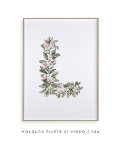 QUADRO DECORATIVO LETRA BOTÂNICA L na internet