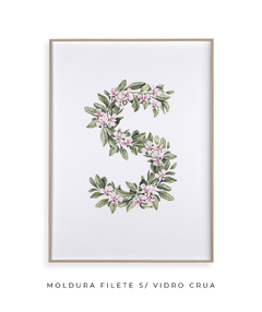 QUADRO DECORATIVO LETRA BOTÂNICA S - comprar online