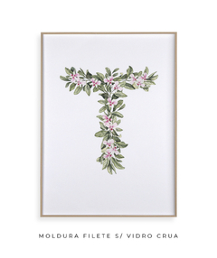 QUADRO DECORATIVO LETRA BOTÂNICA T na internet