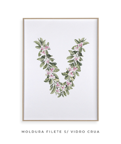 QUADRO DECORATIVO LETRA BOTÂNICA V