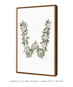 QUADRO DECORATIVO LETRA BOTÂNICA W - loja online