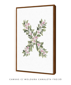 QUADRO DECORATIVO LETRA BOTÂNICA X - comprar online