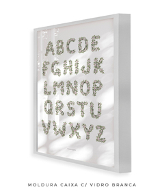 QUADRO DECORATIVO LETRAS ABC BOTÂNICO - loja online