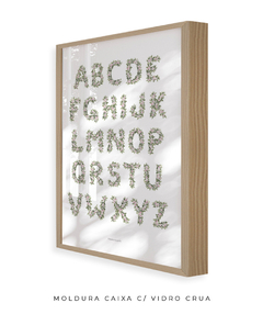 QUADRO DECORATIVO LETRAS ABC BOTÂNICO