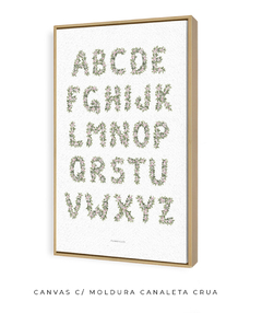 QUADRO DECORATIVO LETRAS ABC BOTÂNICO - loja online