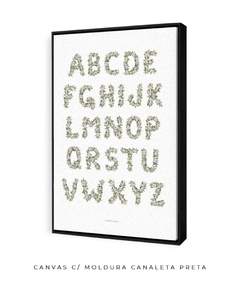 QUADRO DECORATIVO LETRAS ABC BOTÂNICO na internet