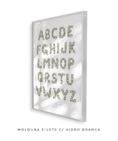 QUADRO DECORATIVO LETRAS ABC BOTÂNICO