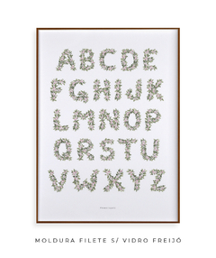 QUADRO DECORATIVO LETRAS ABC BOTÂNICO - loja online