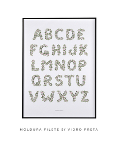 QUADRO DECORATIVO LETRAS ABC BOTÂNICO