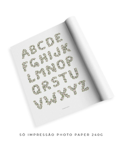 QUADRO DECORATIVO LETRAS ABC BOTÂNICO - comprar online