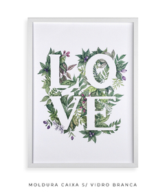 Quadro Decorativo Love - Flowersjuls - Quadros botânicos decorativos | Aquarelas autorais