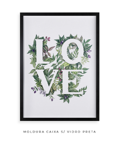 Quadro Decorativo Love - Flowersjuls - Quadros botânicos decorativos | Aquarelas autorais