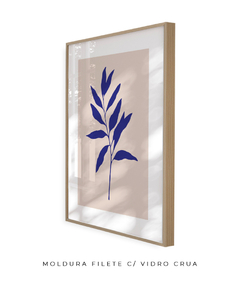 Quadro Decorativo Outono Minimal Blue III - Flowersjuls - Quadros botânicos decorativos | Aquarelas autorais