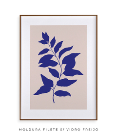 Quadro Decorativo Outono Minimal Blue IV - Flowersjuls - Quadros botânicos decorativos | Aquarelas autorais