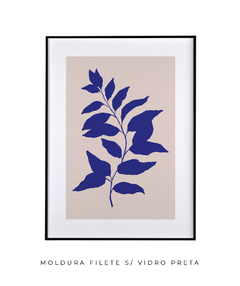 Quadro Decorativo Outono Minimal Blue IV - Flowersjuls - Quadros botânicos decorativos | Aquarelas autorais