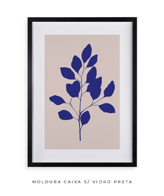 Quadro Decorativo Outono Minimal Blue V - Flowersjuls - Quadros botânicos decorativos | Aquarelas autorais