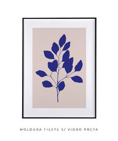 Quadro Decorativo Outono Minimal Blue V - Flowersjuls - Quadros botânicos decorativos | Aquarelas autorais