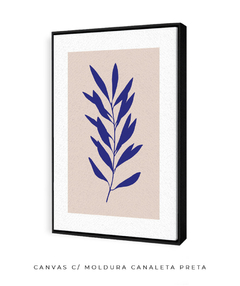 Quadro Decorativo Outono Minimal Blue VI - Flowersjuls - Quadros botânicos decorativos | Aquarelas autorais