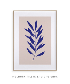 Quadro Decorativo Outono Minimal Blue VI - Flowersjuls - Quadros botânicos decorativos | Aquarelas autorais