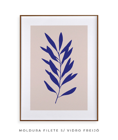 Quadro Decorativo Outono Minimal Blue VI - Flowersjuls - Quadros botânicos decorativos | Aquarelas autorais