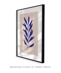 Quadro Decorativo Outono Minimal Blue VI - Flowersjuls - Quadros botânicos decorativos | Aquarelas autorais