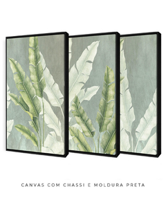 Trio Quadro Decorativo Composição Helicônias - Flowersjuls - Quadros botânicos decorativos | Aquarelas autorais