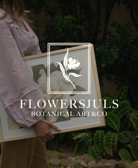 Carrusel Flowersjuls - Quadros botânicos decorativos | Aquarelas autorais