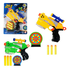 Pistola lanca dardos com alvo e 3 dardos
