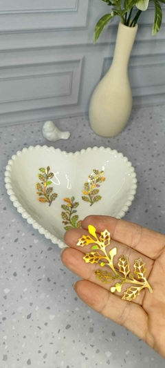 Recorte folhagem dourada holográfica MODELO 1 - comprar online