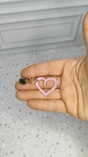 Cursor/Puxador de zíper niquelado N/5 CORAÇÃO VAZADO