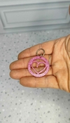 Cursor/Puxador de zíper niquelado N/5 CÍRCULO CORAÇÃO