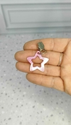 Cursor/Puxador de zíper niquelado N/5 ESTRELA VAZADA