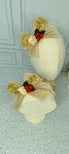 Tiara/headband de Natal BEGE