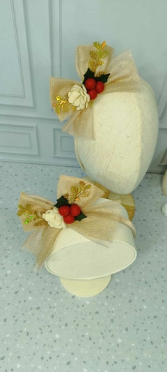 Tiara/headband de Natal BEGE