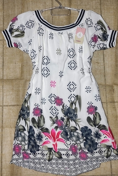 Vestido Viscose Estampado Forrado - comprar online