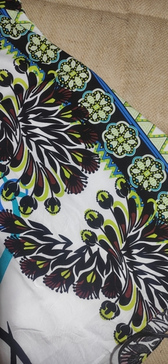 Vestido Viscose Estampado Forrado