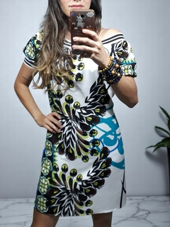 Vestido Viscose Estampado Forrado - LJ Store