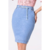Saia jeans C/cinto Lara Rosa