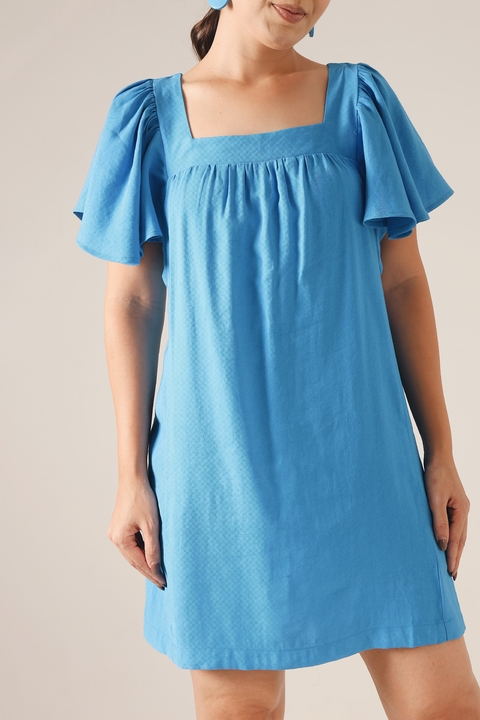 Vestido Celeste 0110100300 - comprar online