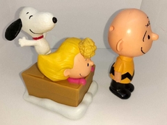 Charlie E Sally Brown + Snoopy Coleção Mc Donalds 2015 - Biggerbox Brinquedos Usados e Vintage