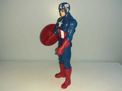 Boneco Capitao America Marvel com Escudo - A4809 - 2013 30 Cm - Biggerbox Brinquedos Usados e Vintage
