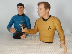 Mr. Spock E Capitão Kirk Bust Bank Cofre - Star Trek - Diamond Toys - Biggerbox Brinquedos Usados e Vintage