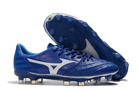 CHUTEIRA MIZUNO REBULA V3 FG AZUL E BRANCO