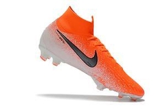 CHUTEIRA NIKE MERCURIAL SUPERFLY 6 FG ELITE EUPHORIAMODE LARANJA E BRANCO na internet