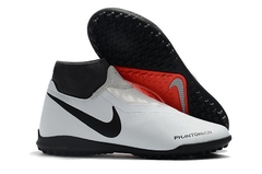 CHUTEIRA NIKE PHANTOM VISION ELITE DYNAMIC FIT TF BRANCO E VERMELHA