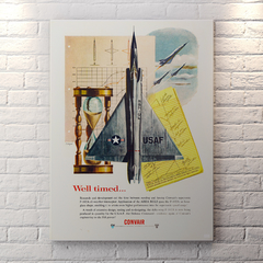 Poster original propaganda CONVAIR DELTA WING, década del 50