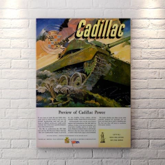 Poster original propaganda Norteamericana Cadillac